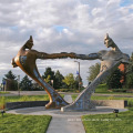 Popular modern garden decor abstract art metal sculpture for sale